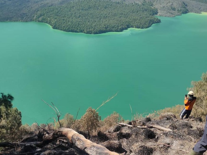 Kebakaran di Gunung Rinjani berhasil dipadamkan, Selasa (18/6/2024).