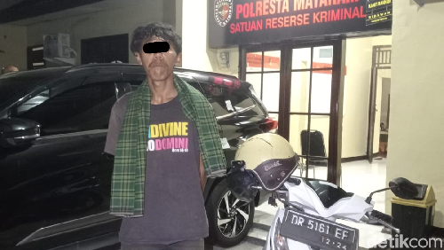 Seorang juru parkir di Mataram ditangkap karena mencuri motor, Selasa (18/6/2024).