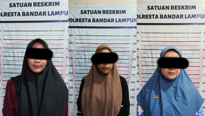 Tiga wanita di Lampung ditangkap karena jual anak di bawah umur lewat aplikasi online.