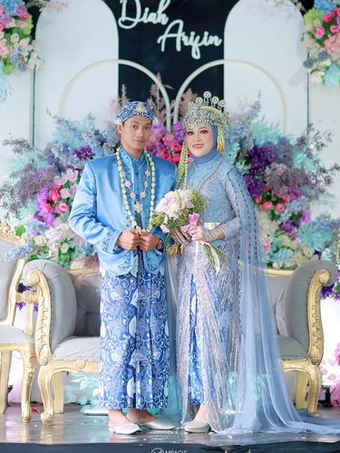 Foto pernikahan Dian dan Arifin yang acara pernikahannya mendadak viral di media sosial