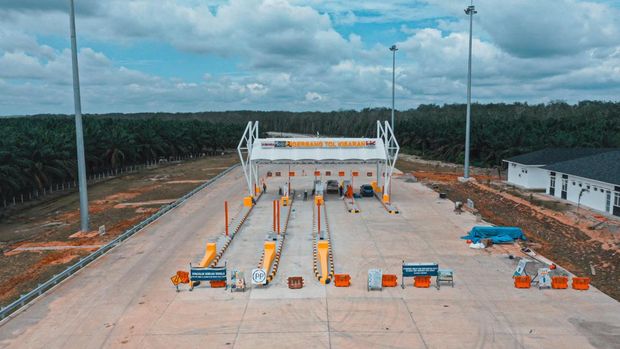 Gerbang Tol Kisaran di ruas Tol Indrapura-Kisaran. (Dok. Hutama Karya)