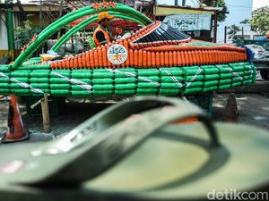 Keren! Kapal Sandal Karya Petugas UPS Siap Ramaikan HUT Jakarta