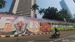 Mural Solidaritas Palestina Muncul di Kawasan Dukuh Atas