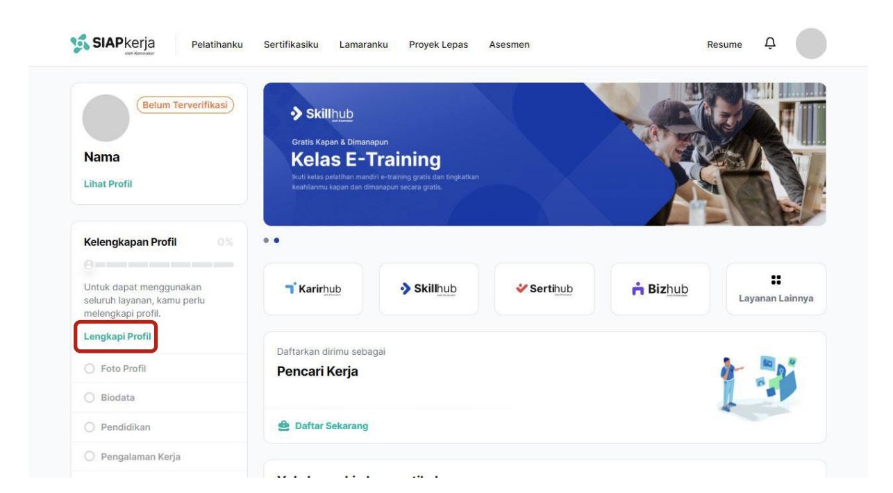Panduan daftar siap kerja. (Dok. Kemnaker.go.id)