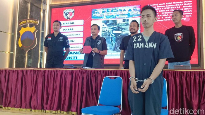 Pelaku pencurian motor di Semarang, Kamis (20/6/2024).