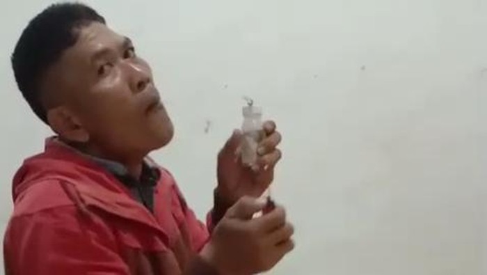 Pria di Lampung isap sabu viral di medsos hingga ditangkap polisi.