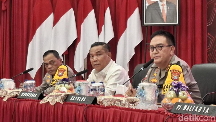 Rapat koordinasi Riau Bhayangkara Run 2024. (Raja Adil Siregar/detikSumut)