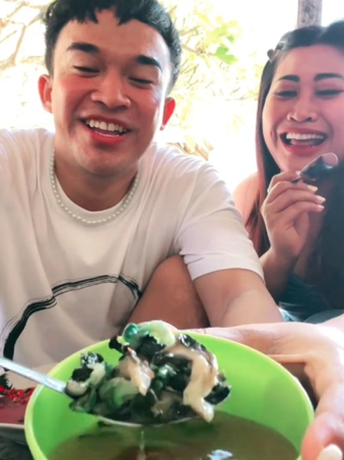 Rujak batu-batu khas Tanjung Benoa, Badung, Bali. (TikTok @anwarpigano)