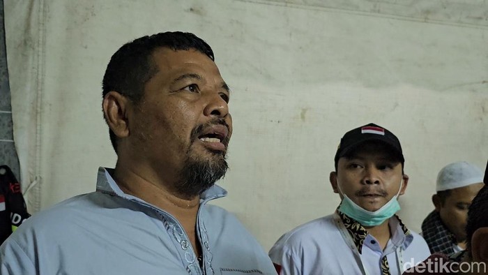 Jemaah haji asal Kabupaten Bandung Barat (KBB), Jawa Barat, bernama Totok. (Mei Amelia/detikcom)