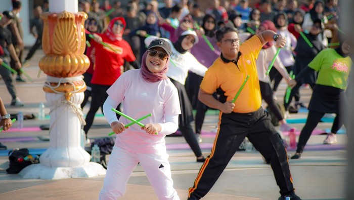 Kemeriahan kegiatan dalam momen bulan sadar pajak tahun 2024 di Kabupaten Indramayu