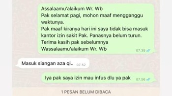 Tetap harus kerja habis diinfus. Foto: TikTok