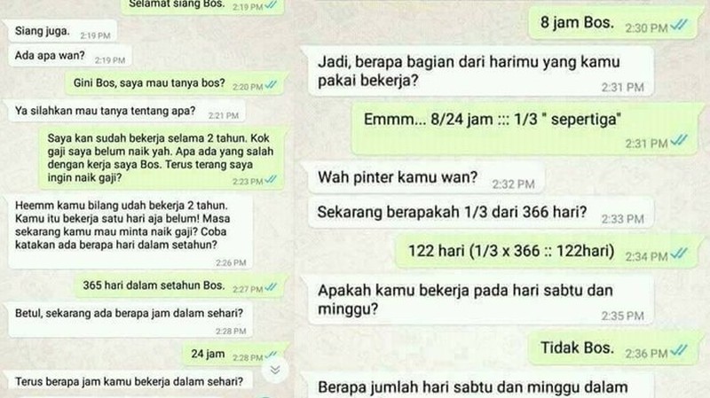 Kumpulan Chat dengan Atasan, dari Dingin sampai yang Baik Hati