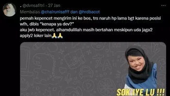 Kepencet kirim sticker. Foto: X/dvnsafitri