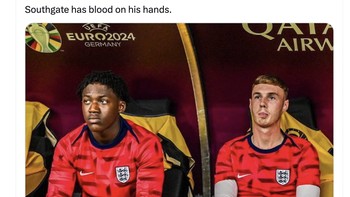 Southgate dituding menyia-nyiakan bakat muda yang luar biasa, Kobbie Mainoo dan Cole Palmer. Mereka hanya dicadangkan. Foto: X.com