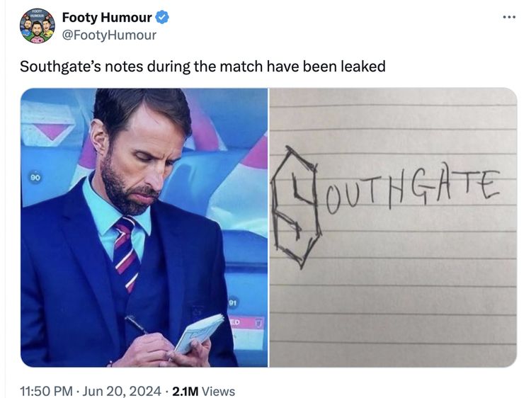 Inggris Bapuk, Gareth Southgate Jadi Bahan Meme