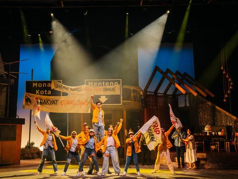 Pentas Drama Musikal Keluarga Cemara digelar di Ciputra Artpreneur Theater, Jakarta.