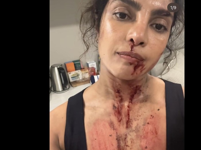 Unggahan Priyanka Chopra di tengah syuting the Bluff.