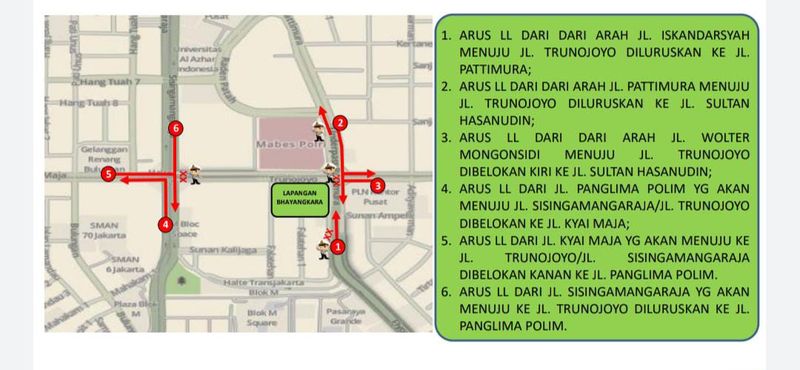 Rekayasa lalu lintas acara Bhayangkara Fun Walk Sabtu (22/6).