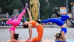 Semarak Peringatan Hari Yoga Sedunia di Batu Caves Malaysia