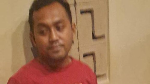 AN, suami dari Lilis Sukmawati. AN diduga sebagai pembunuh istrinya di Lombok Timur, NTB.