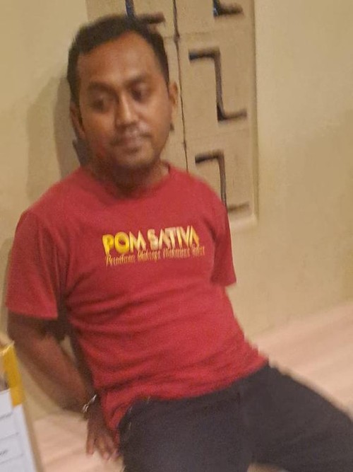 AN, suami dari Lilis Sukmawati. AN diduga sebagai pembunuh istrinya di Lombok Timur, NTB.