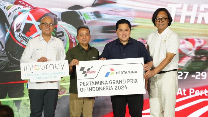 Top! MotoGP Mandalika 2024 Bakal Digelar Lagi InJourney Tourism Development Corporation (ITDC) mengeklaim event MotoGP Mandalika 2024 bakal berlangsung lebih meriah dibandingkan tahun-tahun sebelumnya.