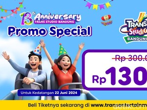 Promo Tiket dan Pertunjukan Baru Hadir di Perayaan Ulang Tahun ke-13 Trans Studio Bandung