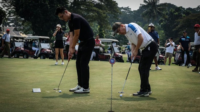 Turnamen golf digital pertama di Indonesia digelar di Modern Golf & Country Club Tangerang, Jumat (21/6/2024).