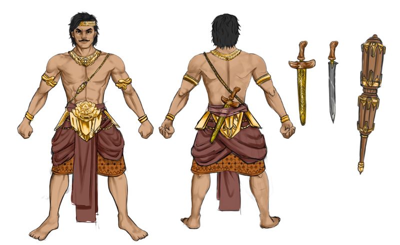 Visualisasi Patih Gajah Mada dari Kerajaan Majapahit .