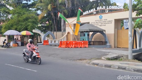 Asrama Haji Lombok di Jalan Lingkar Selatan, Kota Mataram, lokasi kedatangan jemaah haji, Sabtu (22/6/2024).