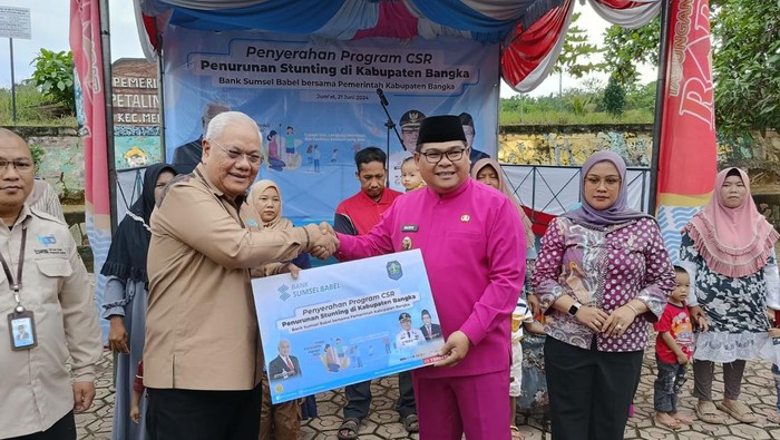 Bank Sumsel Babel beri bantuan ke Kabupaten Bangka untuk atasi stunting.