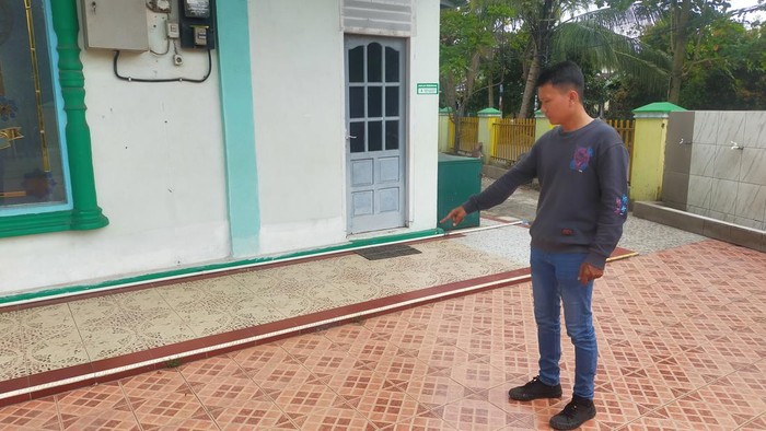 Lokasi terakhir motor korban di masjid Al-Ikhlas