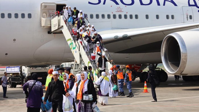 Debarkasi Palembang sudah tiba di Bandara SMB II.
