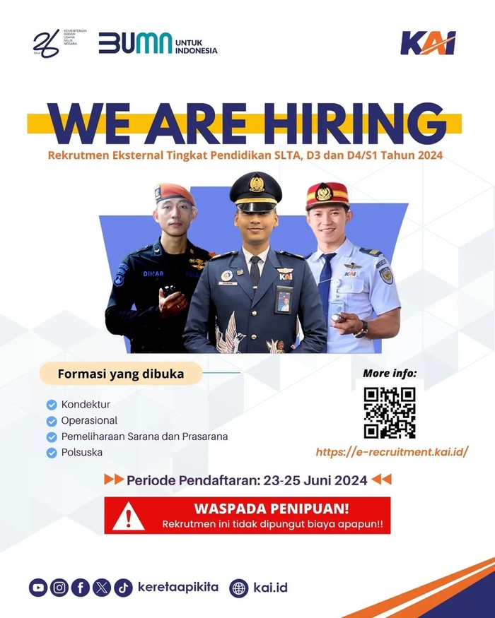 Lowongan Kerja Terbaru KAI Juni 2024