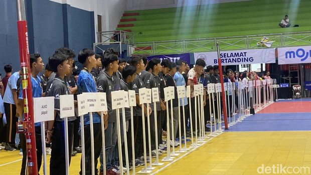 Pembukaan Kejurnas Bola Voli U-17 2024 di GOR Pangukan, Sleman, Minggu (23/6/2024).
