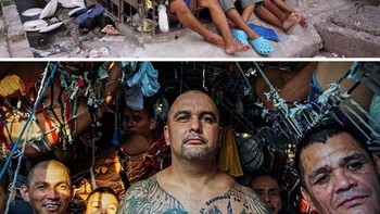 Penjara Penal De Ciudad Barrios terletak di San Miguel, El Salvador. Penjara ini begitu menyedihkan karena sebuah sel yang hanya memiliki lebar 12 kaki dan tinggi 15 kaki harus menampung lebih dari 30 tahanan. Saat tidur pun mereka saling bertumpuk. (Foto: Boredpanda)