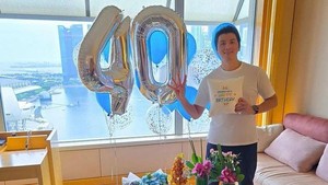 Banyak doa juga didapat Reino Barack di ulang tahun ke-40 ini. Foto: Instagram Syahrini