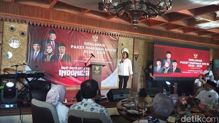 Anggota DPD RI Terpilih, Alfiansyah Bustami atau Komeng (Maulana Ilhami/detikcom)