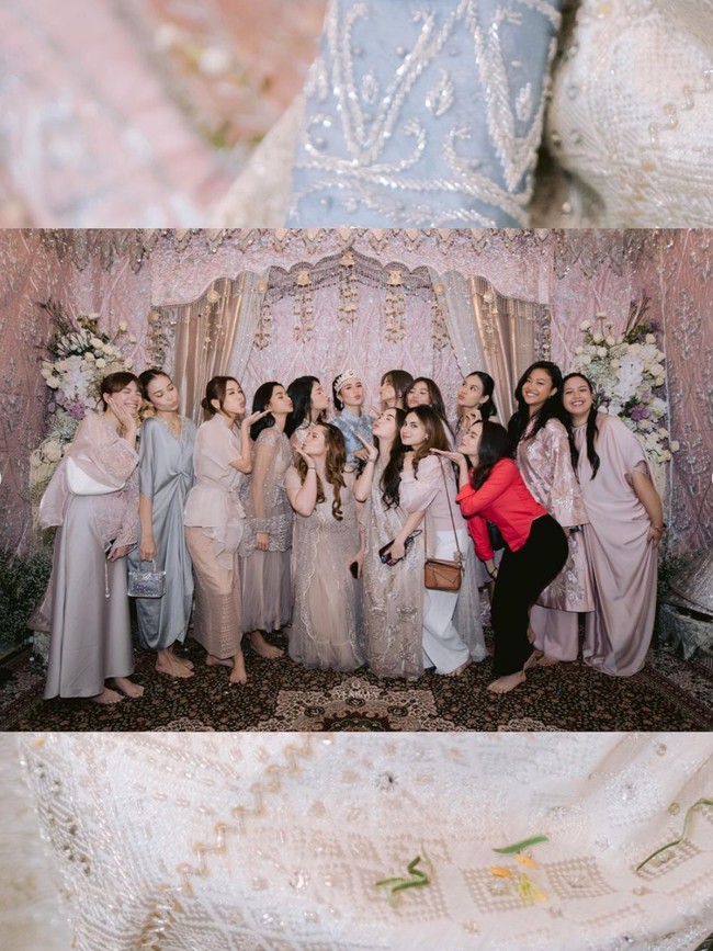 Di acara tersebut terlihat para kerabat dan sahabat dekat Beby juga turut hadir. Para tamu undangan tampil kompak mengenakan pakaian senada berwarna pastel. Foto: Instagram/@bebytsabina