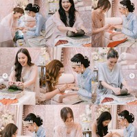 Cut Beby Tsabina dan para sahabatnya itu tampak asik mengikuti rangkaian acara adat Aceh tersebut. Ekspresi bahagia tampak jelas di wajah Beby dan para sahabatnya.Foto: Instagram/@bebytsabina