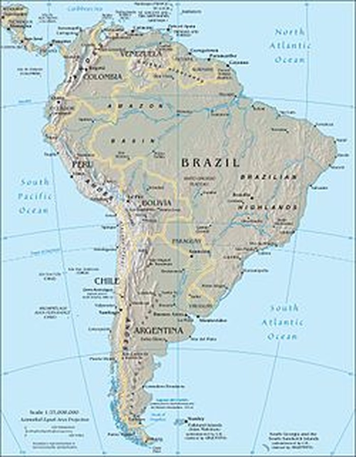 Benua Amerika Selatan. (Wikipedia)