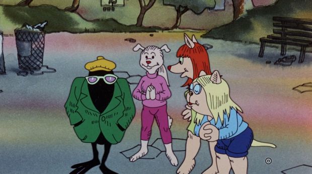 Cuplikan adegan dalam film animasi Fritz the Cat.
