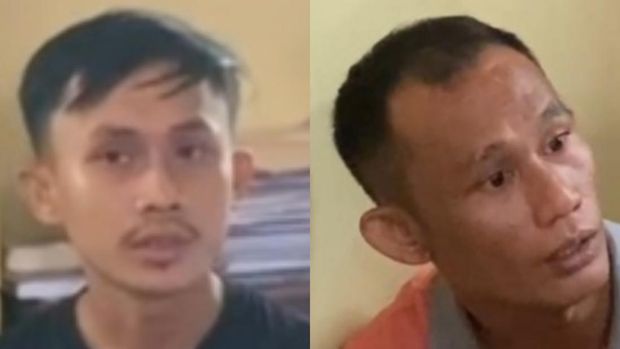 Icang (kiri) dan Beli (kanan) yang tusuk Aan hingga tewas gegara masalah motor.