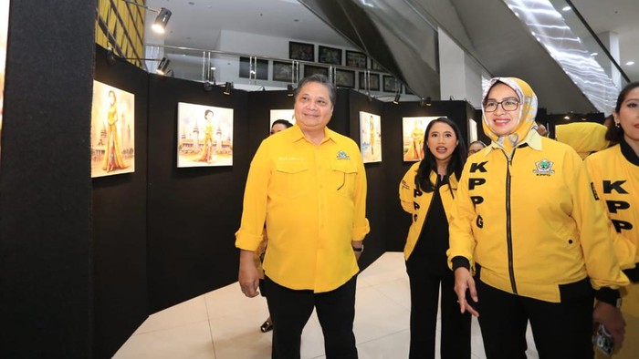 Ketua Umum Partai Golkar Airlangga Hartarto  dan Airin Rachmi Diany  (dok.ist)