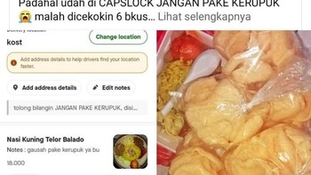 Malah dikasih enam bungkus kerupuk. Foto: X/txtdarionlshop