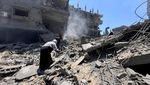 Luluh Lantak Kamp Pengungsi Al-Shati Dibombardir Israel