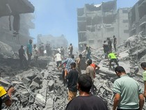 Luluh Lantak Kamp Pengungsi Al-Shati Dibombardir Israel