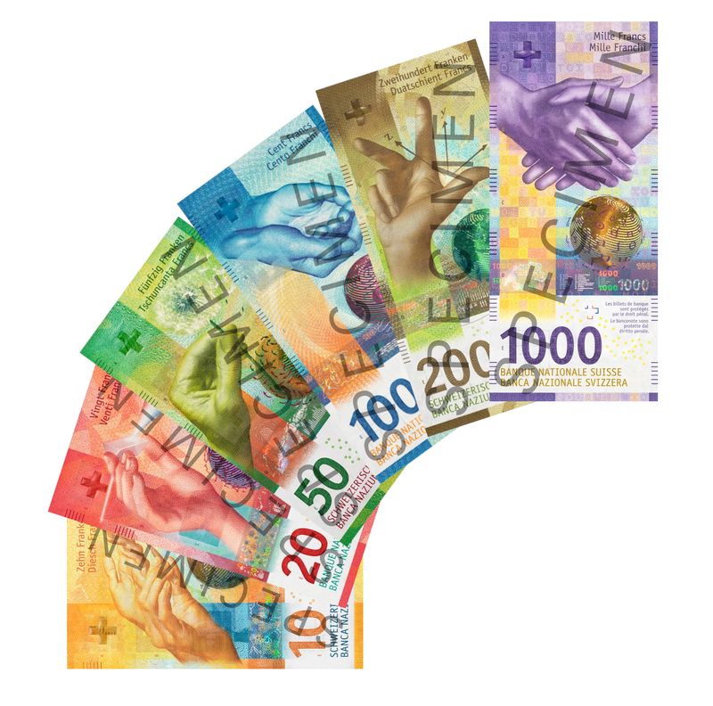 Mata uang Swiss Franc. (Wikipedia)