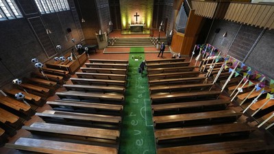 Meriahkan Euro 2024, Gereja di Jerman Dihias Bak Lapangan Bola