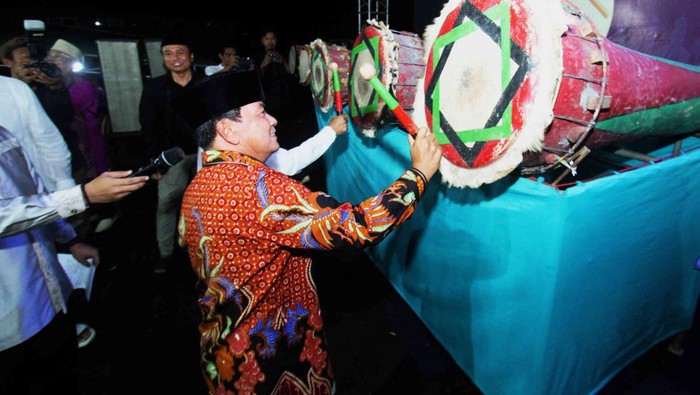 Bakal Calon Bupati Tangerang Moch. Maesyal Rasyid membuka Festival Tabuh Bedug Ikrama Ke-2 di Kecamatan Teluknaga, Kabupaten Tangerang Minggu (23/6/2024).
